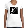 Women's Fine Jersey V-Neck Tee Thumbnail